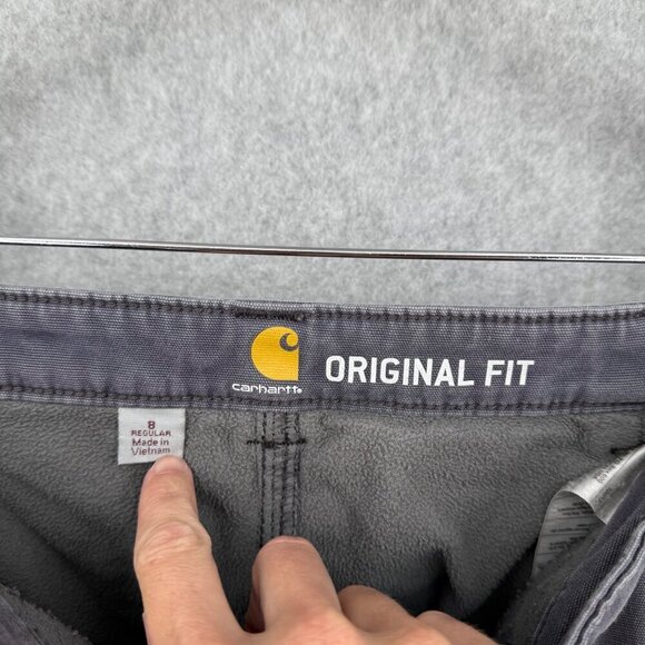 Carhartt Womens Fleece-Lined Crawford Pants Size 8 Reg Coal Gray Work Distressed - Picture 7 of 14